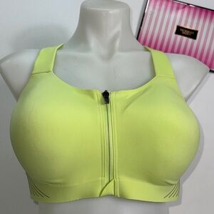 Victoria's Secret Neon Yellow Sports Bra Sz 38DD NWT